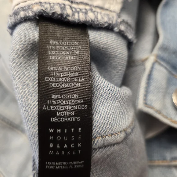 WHBM The Girlfriend Floral Embroidered Light Blue Jeans Size 6 - Picture 16 of 16